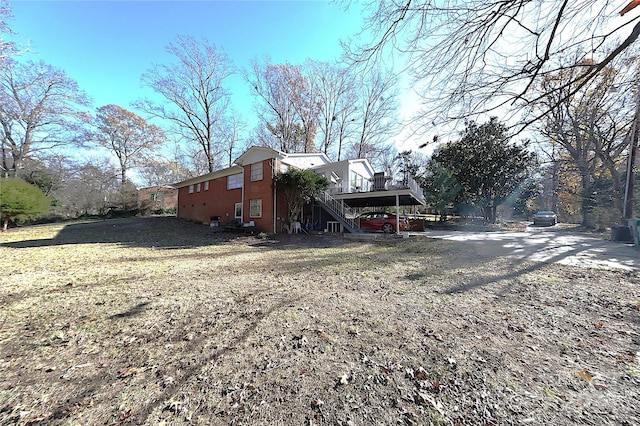 exterior space with a wooden deck