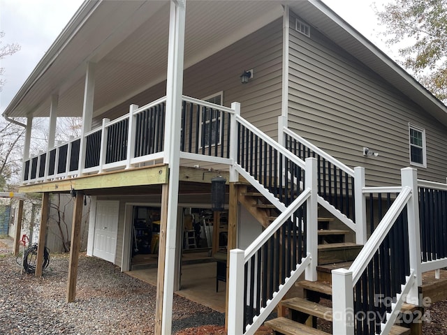 rear view of house with a deck