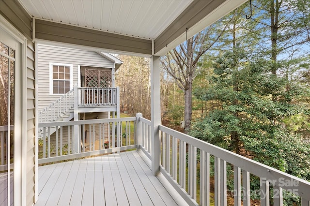 870 S Park Pl, Hendersonville, NC 28791 - view of wooden terrace