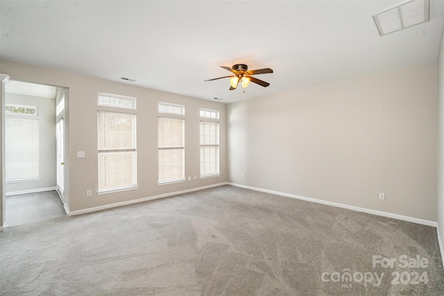 12039 Windy Rock Way, Charlotte, NC 28273 - unfurnished room with ceiling fan and light carpet