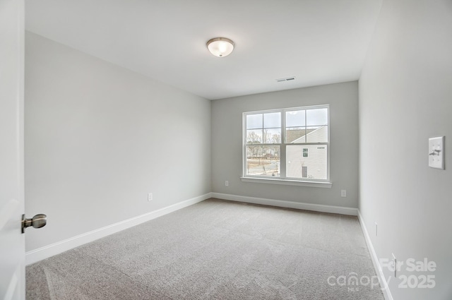 view of carpeted empty room