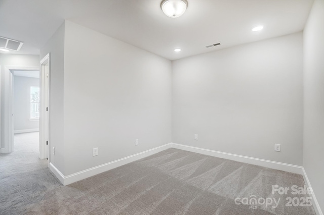 view of carpeted spare room