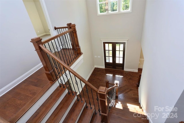 foyer entrance with french doors