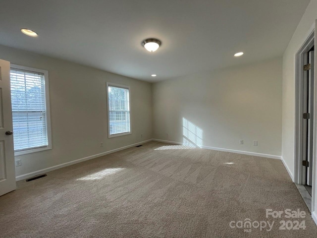 view of carpeted empty room