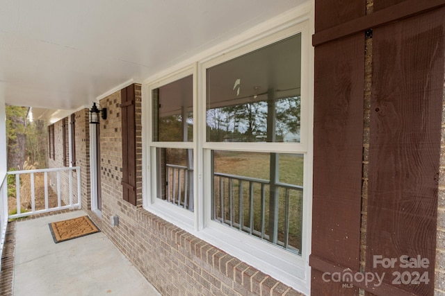 view of patio / terrace with a porch