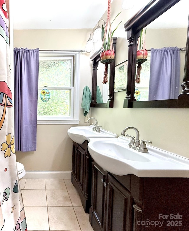 81 Jericho Dr, Tryon, NC 28782 - bathroom with vanity and tile patterned floors