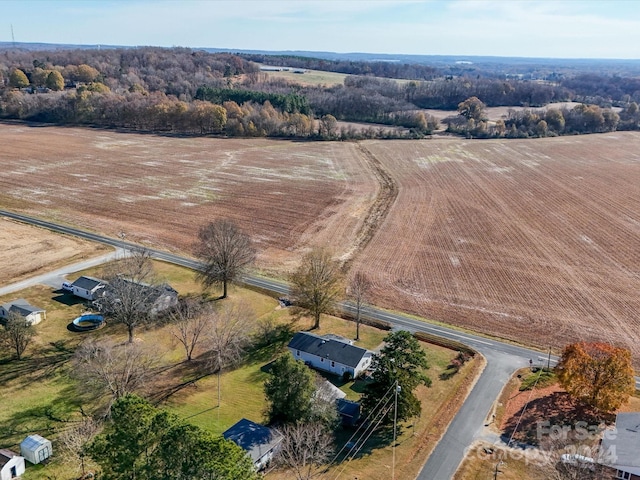 bird's eye view featuring a rural view