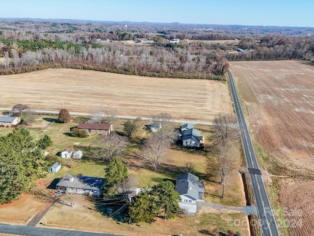 drone / aerial view featuring a rural view