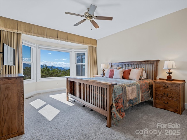 20 Red Plum Ln, Black Mountain, NC 28711 - carpeted bedroom featuring a ceiling fan, visible vents, and baseboards