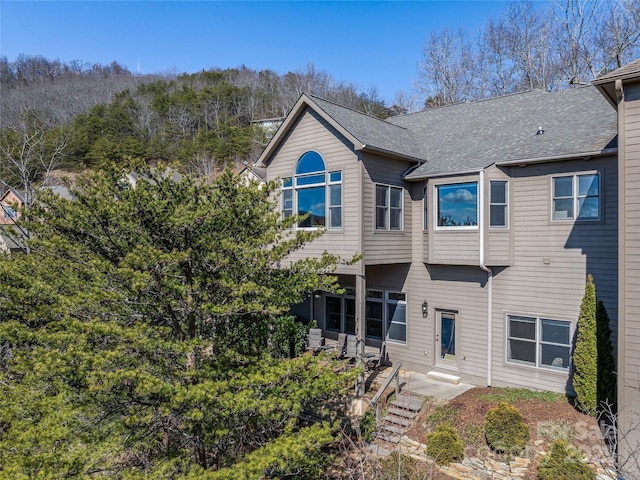 20 Red Plum Ln, Black Mountain, NC 28711 - view of front of home with entry steps and a shingled roof