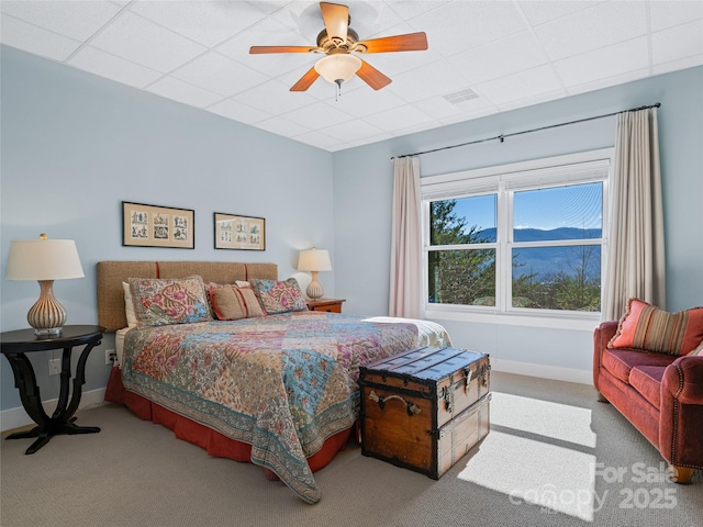 20 Red Plum Ln, Black Mountain, NC 28711 - carpeted bedroom featuring a ceiling fan and baseboards