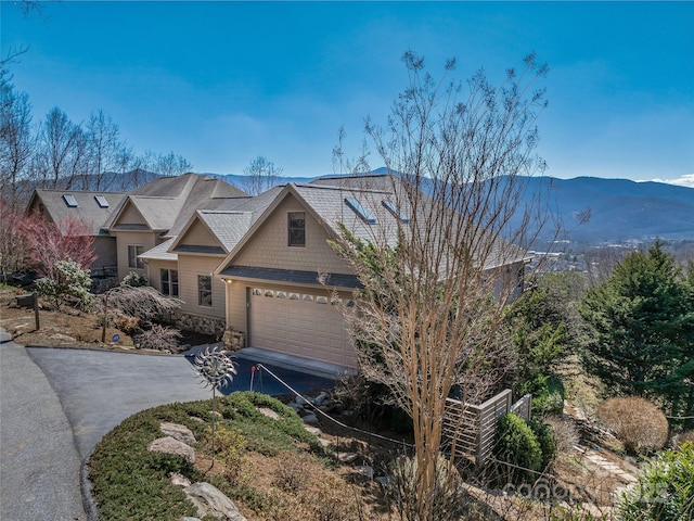 20 Red Plum Ln, Black Mountain, NC 28711 - view of front facade featuring concrete driveway and a mountain view