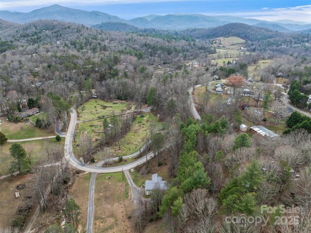 aerial view featuring a mountain view