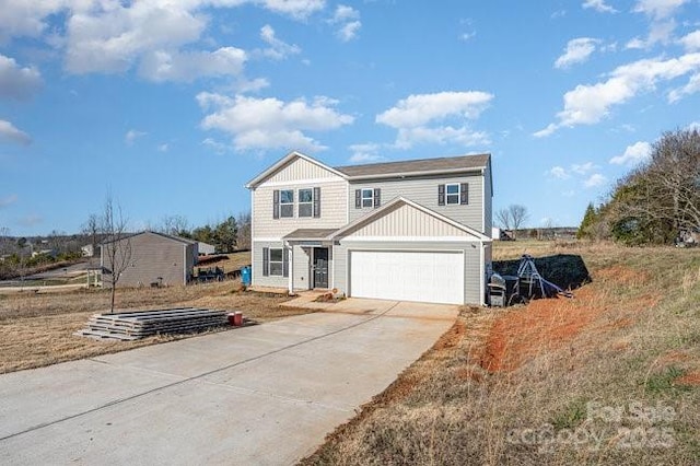 view of front of home featuring a garage