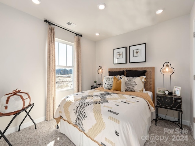 view of carpeted bedroom