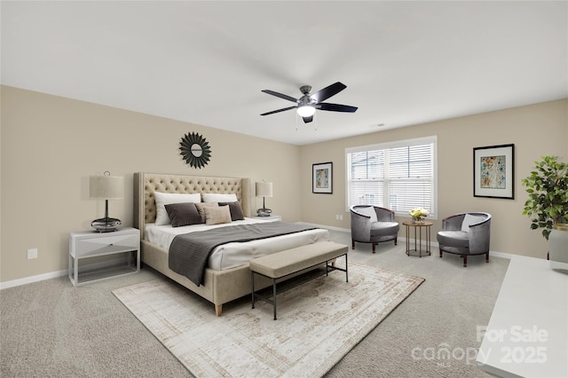 bedroom with ceiling fan