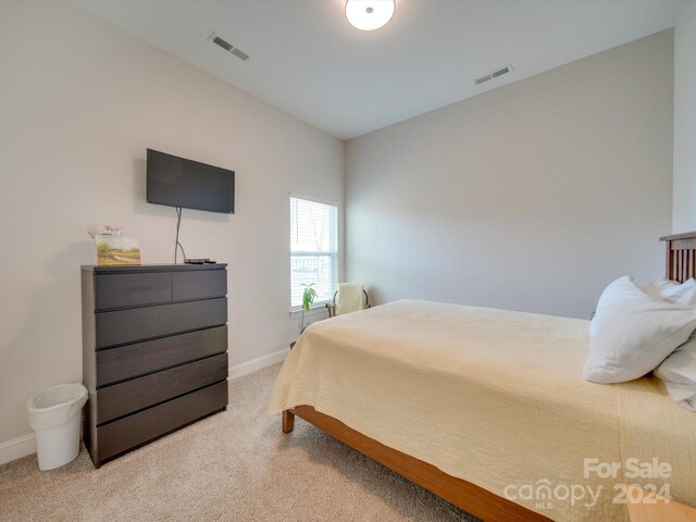 bedroom featuring carpet