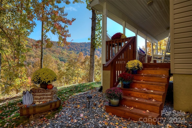 exterior space featuring covered porch