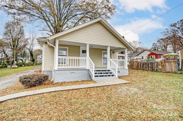 bungalow-style house with a porch