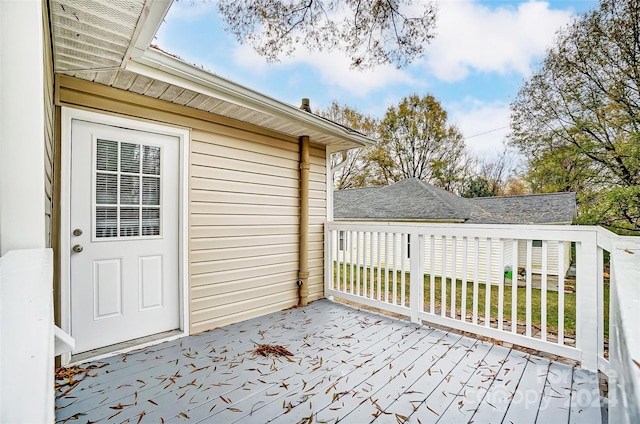 view of patio with a deck