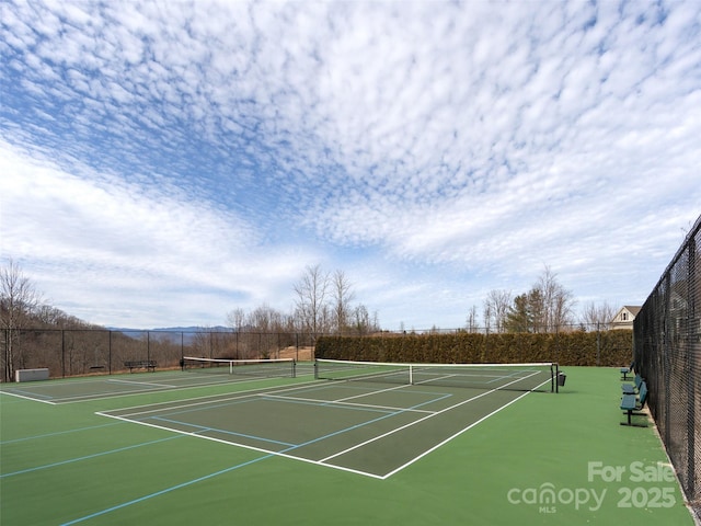99999 Bay Laurel Ln, Hendersonville, NC 28791 - view of tennis court featuring community basketball court