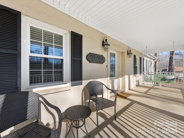 view of patio with covered porch