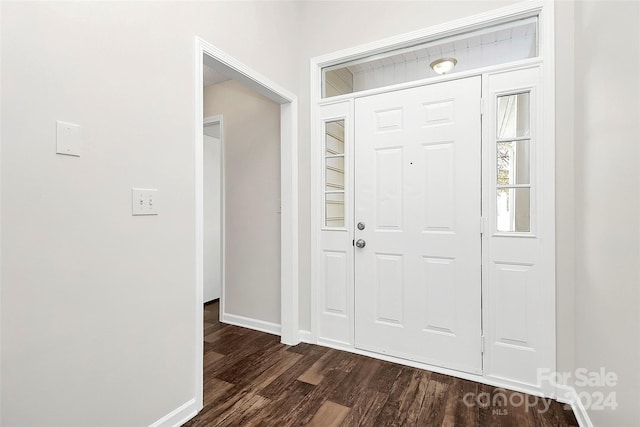 entryway featuring dark hardwood / wood-style floors