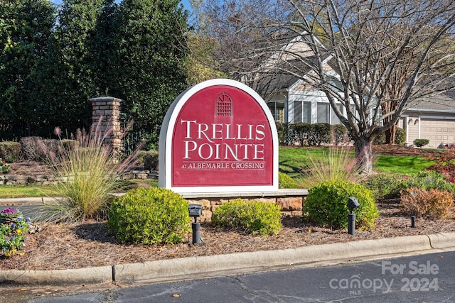 view of community sign