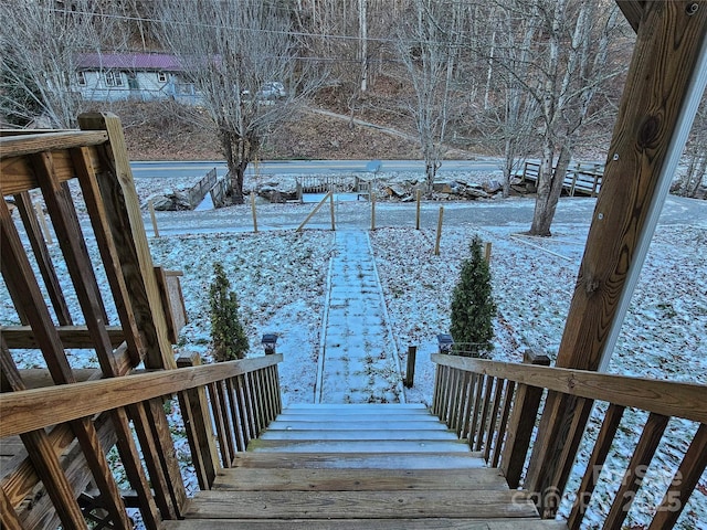 view of snowy yard