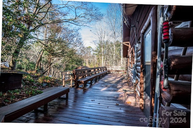 view of wooden terrace