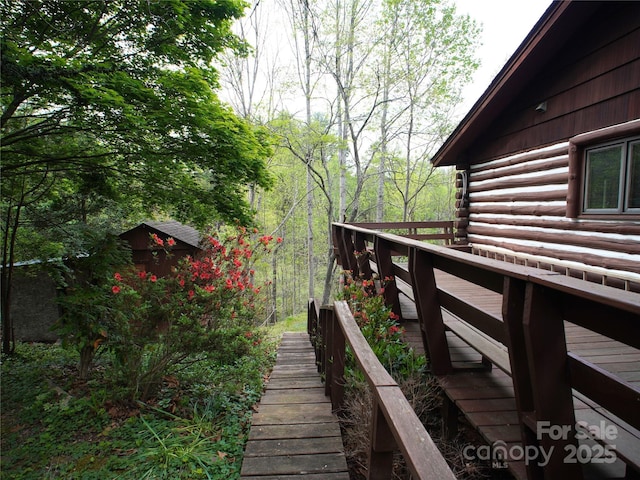 deck with stairs