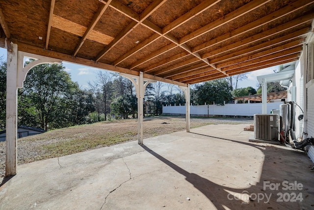 view of patio / terrace featuring central AC unit