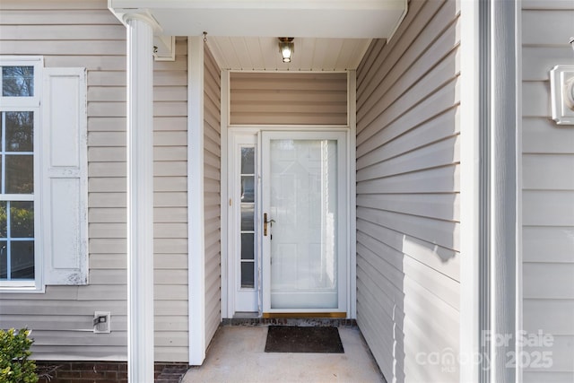 view of doorway to property