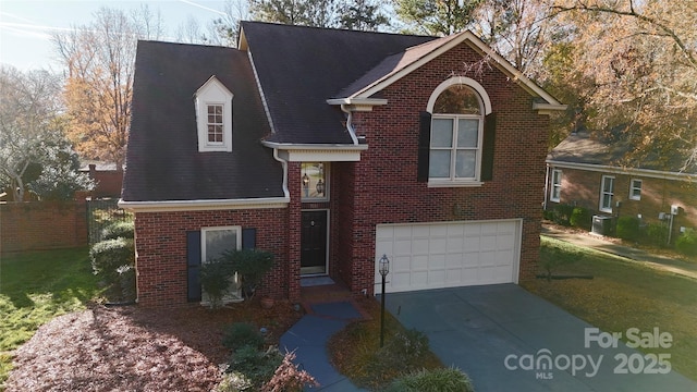 front facade with a garage