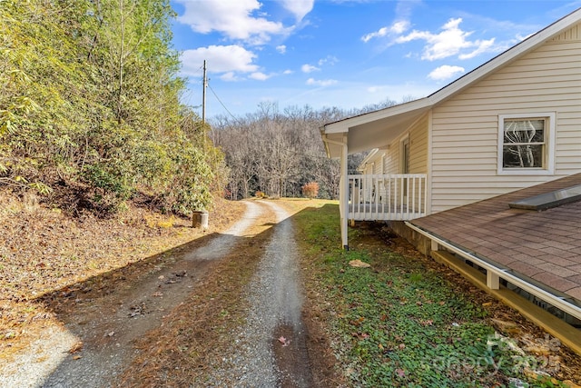 exterior space featuring a porch