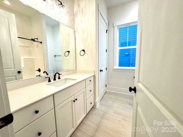 bathroom with vanity