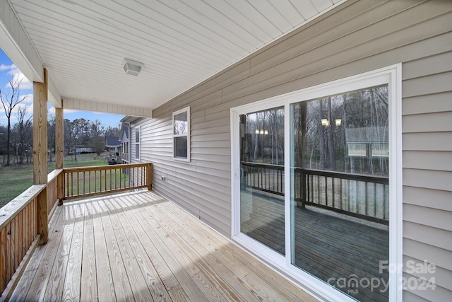 view of wooden deck