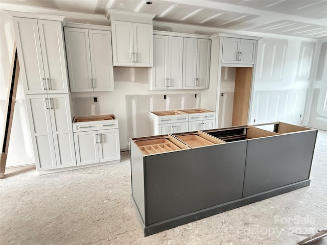 kitchen with a kitchen island