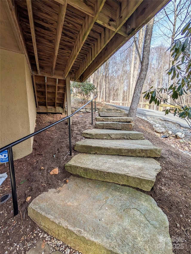 view of stairway