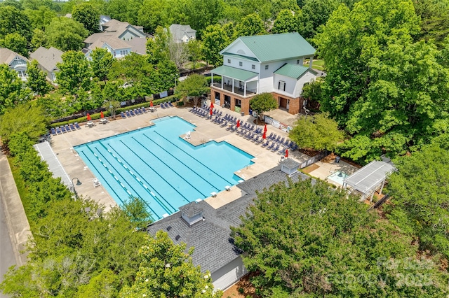 view of pool with a patio