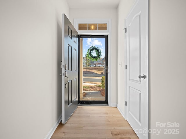 entryway featuring light hardwood / wood-style flooring