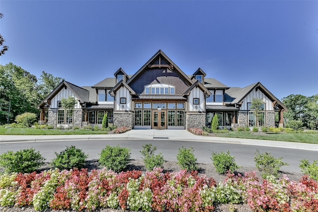 exterior space with french doors