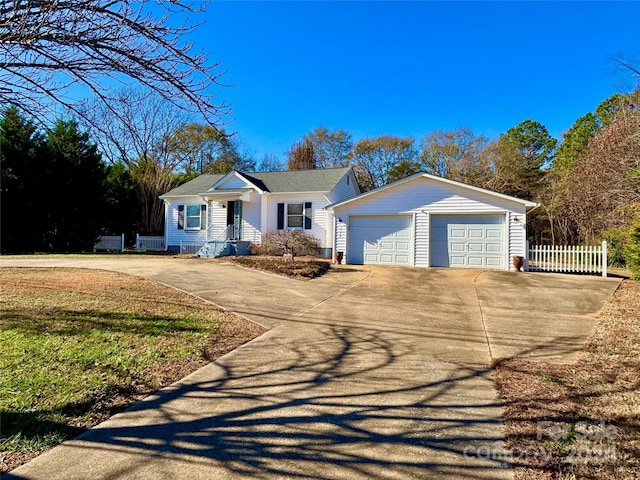 ranch-style house with a front lawn