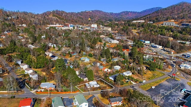 aerial view featuring a mountain view