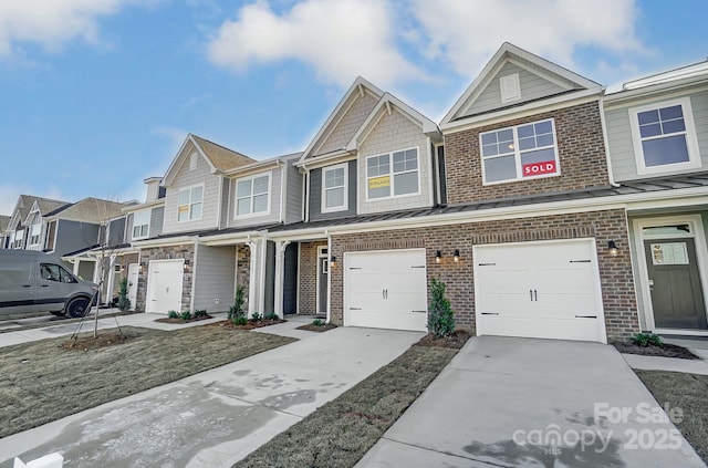 view of property featuring a garage