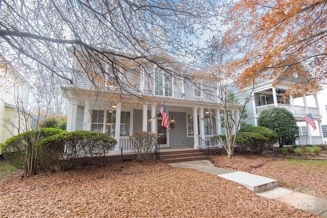 view of front of home with a porch