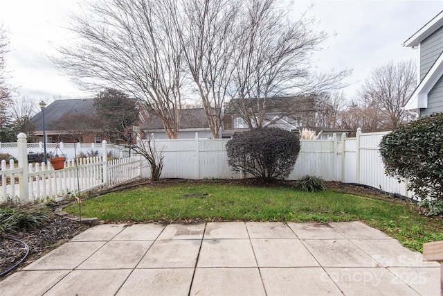 view of yard with a patio