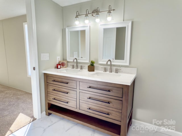 bathroom featuring vanity