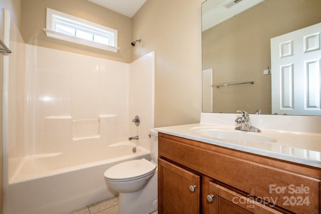 131 Quail Haven Dr, Troutman, NC 28166 - full bathroom featuring vanity, shower / washtub combination, and tile patterned flooring