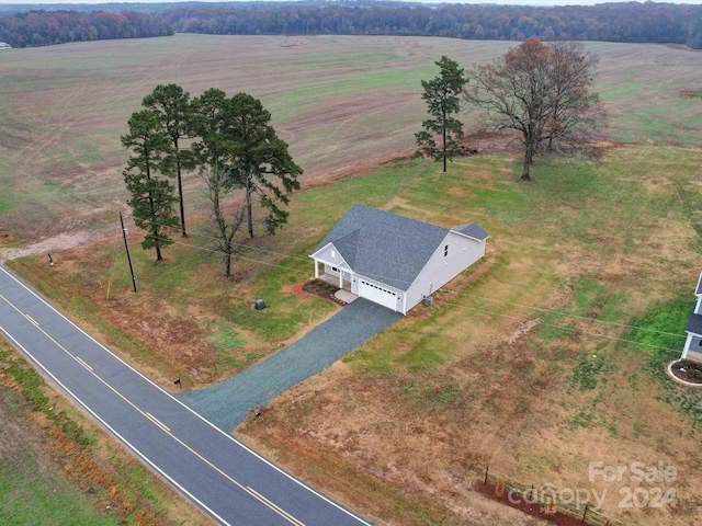 bird's eye view featuring a rural view